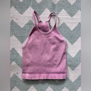 Free People Happiness Runs Long Crop in Soft Pink